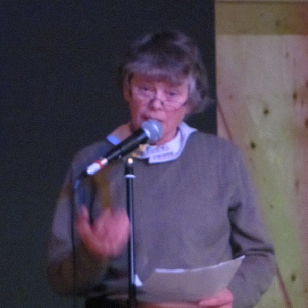 Sylvia Hale, a sociologist at St. Thomas University, moves the crowd with a talk on the feminizing of war and its effects on women at the 5th Annual Benefit for the Revolutionary Association of the Women of Afghanistan (RAWA). Photo: Tracy Glynn. sylvia