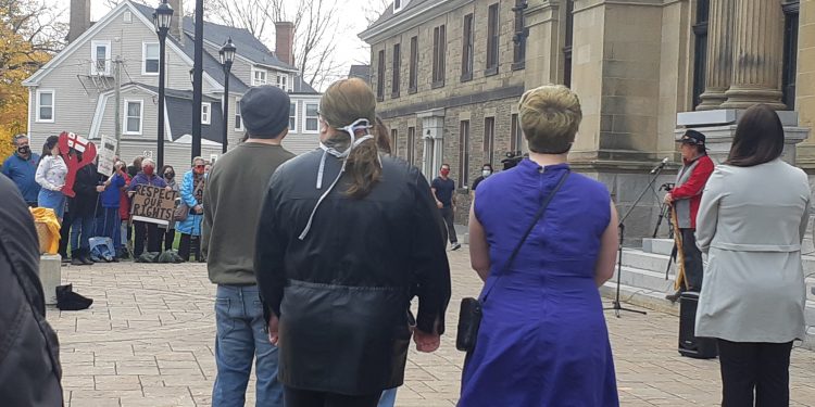 Wolastoqey and Fredericton allies rally in solidarity with Mi’kmaw lobster fishers