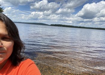 Andrea Polchies on MIramichi Lake.