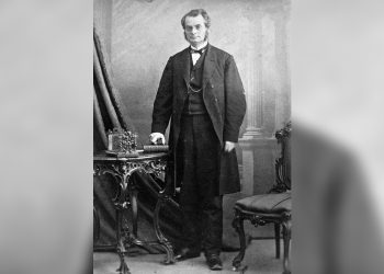 A black and white photo of Samuel Leonard Tilley.