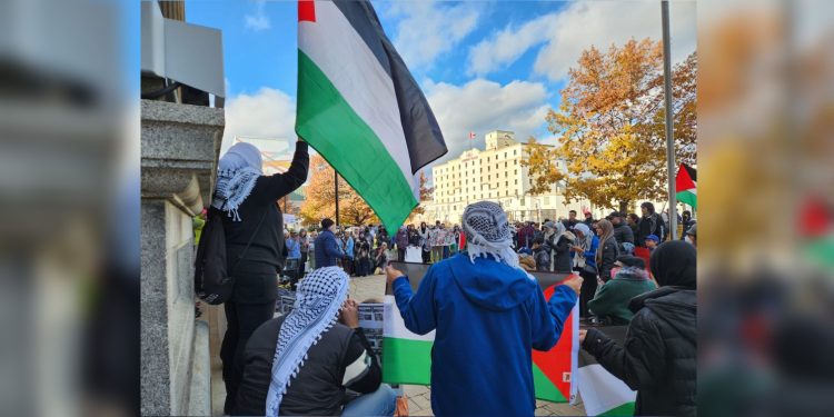 A rally for Palestine.